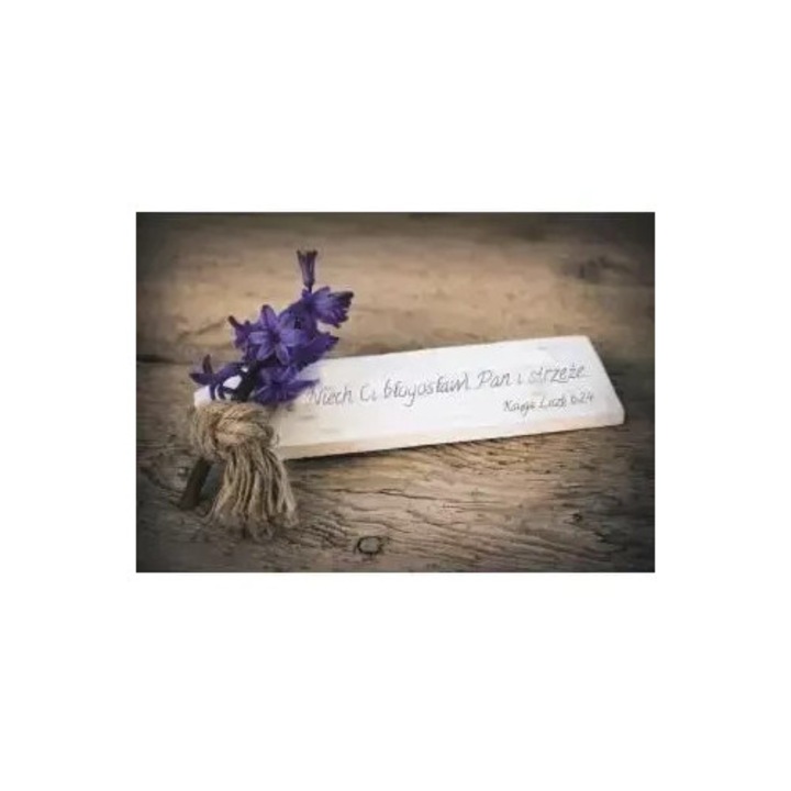 Felicitare pliabila, Szaron, cu text din Cartea Numerilor, 6,24, 10x15cm