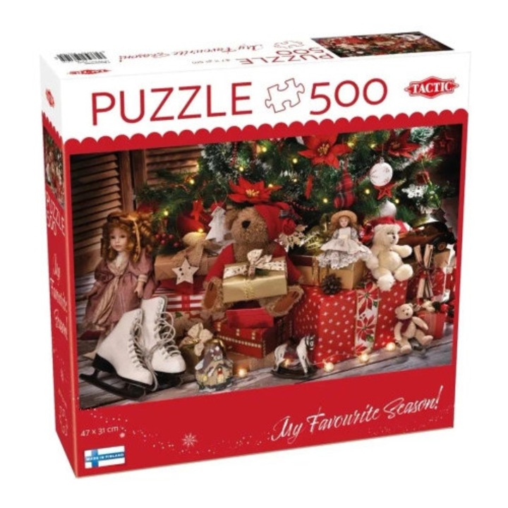 Puzzle Tactic 500 darabos, Karácsony, ajándékok és játékok