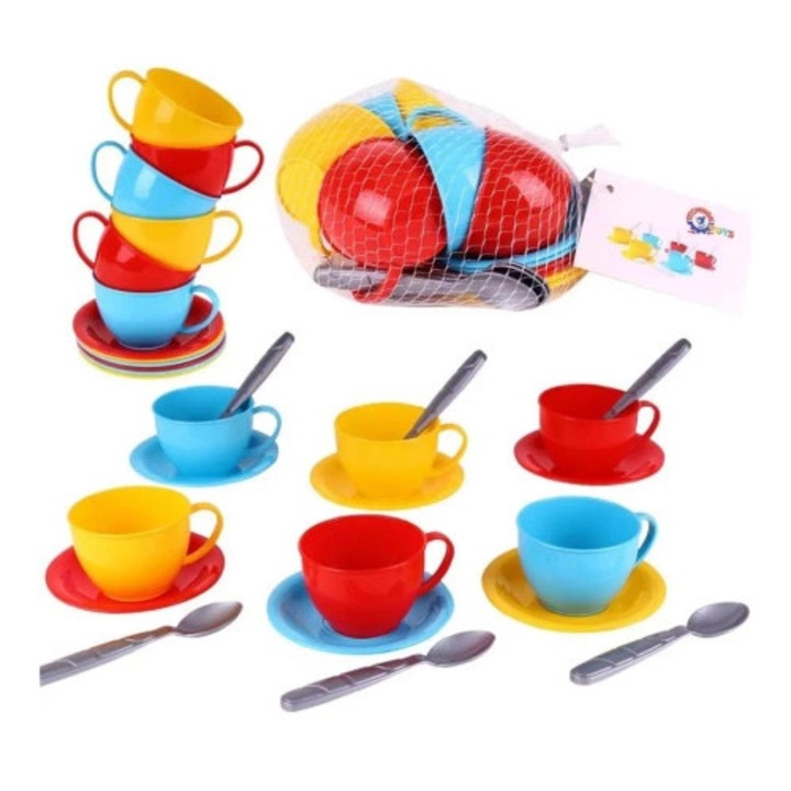 Set de ceai pentru copii, TechnoK, material rezistent, sigur pentru copii, multicolor