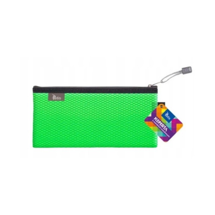 DL tolltartó fém cipzárral, zöld