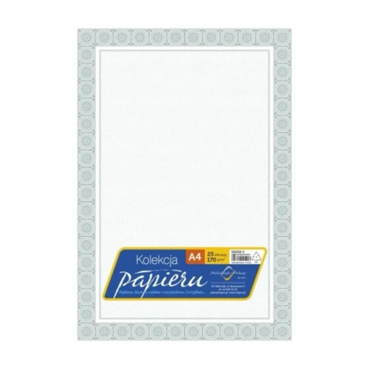 Hartie copiator A4 Tetis 170g/m2, 25 coli , finisaj mat, utilizare pentru diplome si certificate