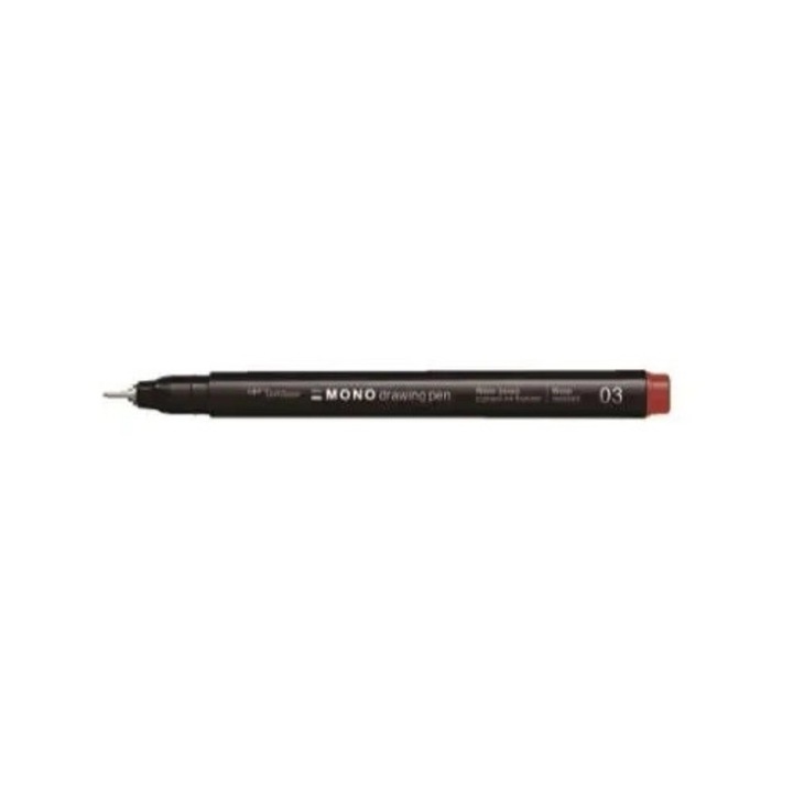 Технически молив Tombow, 0,35 мм, червен, водоустойчив, пигментиран