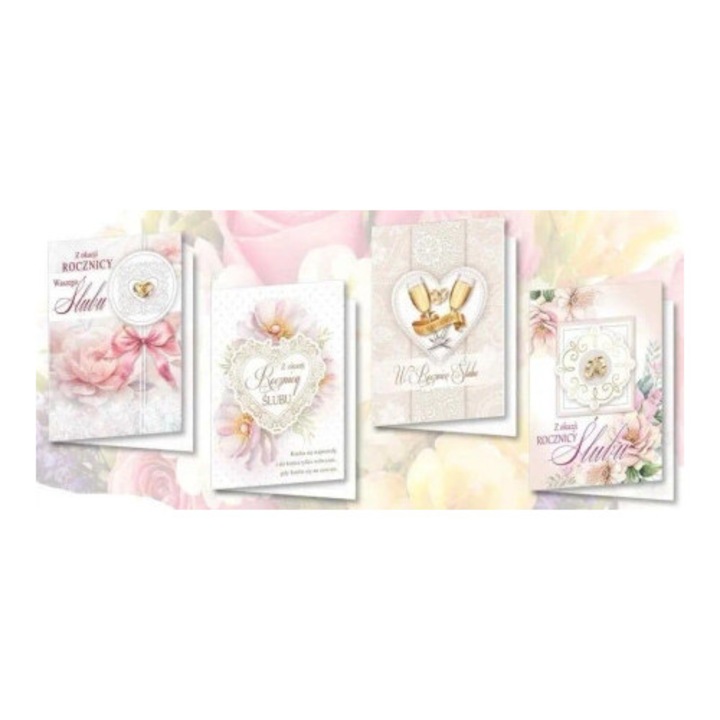 Felicitari Karnet B6 cu autocolante holografice, set 10 bucati