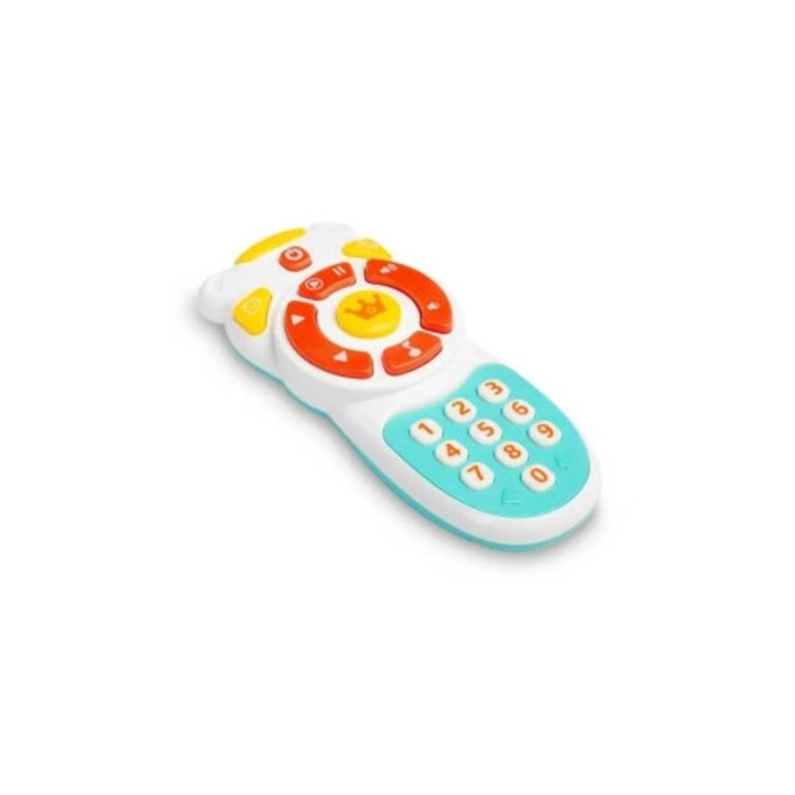 Telecomanda interactiva pentru bebelusi TOYZ, 7,5x4x16,5cm, culori vii, sunete si lumini, de la 6 luni