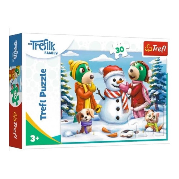 Puzzle 30 Téli szórakozás Treflikow, Trefl, 30 darab