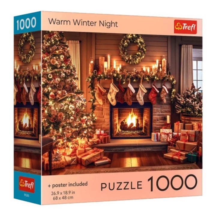 Puzzle 1000 TREFL, USA kollekció, Ünnepi üdvözlet, 68x48cm, poszterrel