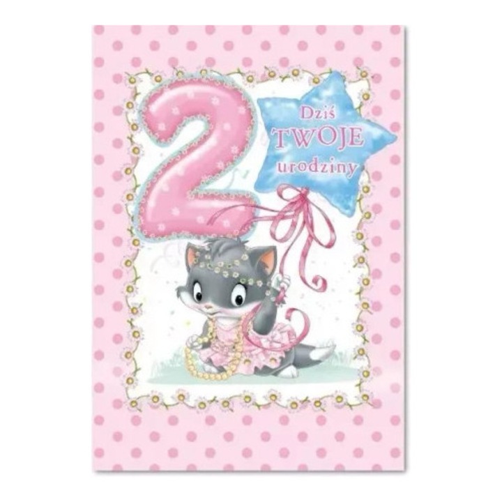 Felicitare Urodziny, Trend, set cu plic si urari.