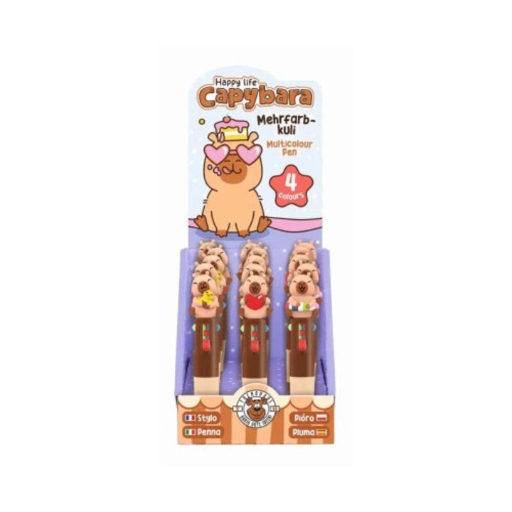 Set pixuri multicolore Kapibara, Trendhaus, 0,7mm, 15 bucati