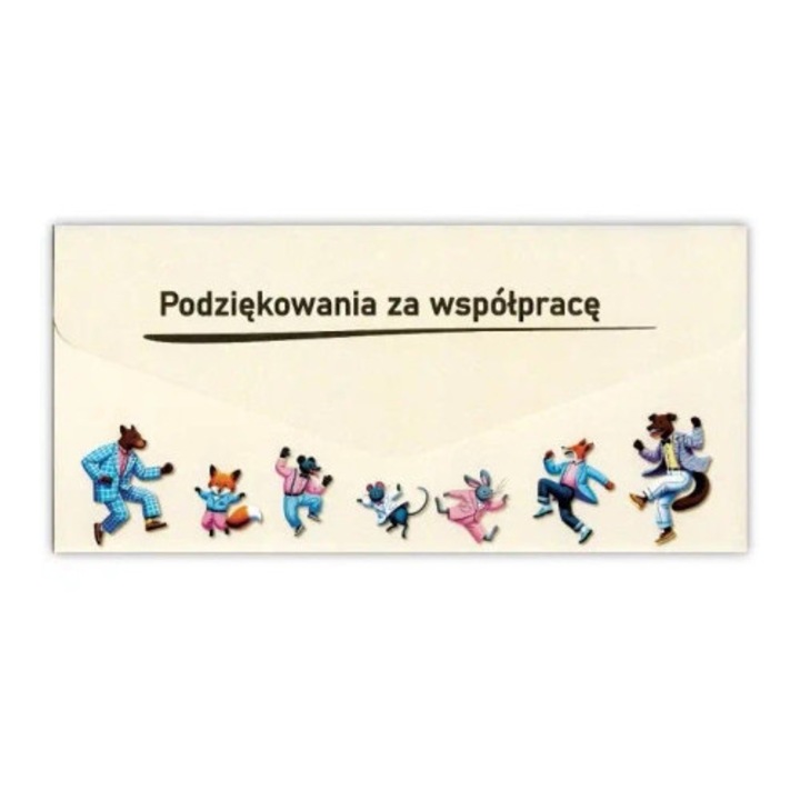 Felicitare Trend, Podziekowanie za wspolprace, format DL, cu zlocenia, cu coperta suplimentara