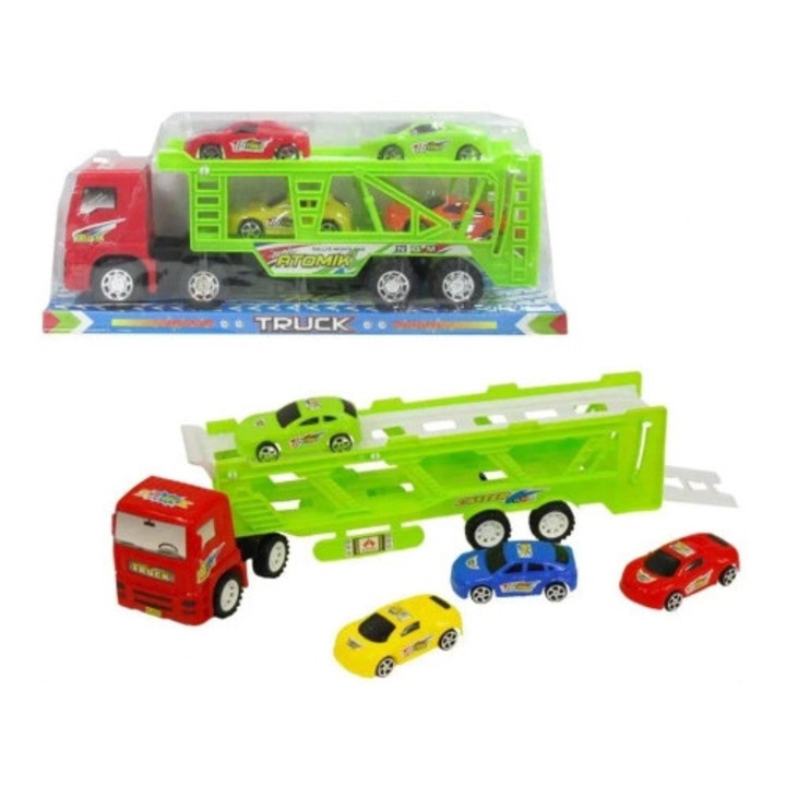 Laweta Trifox cu 4 auti, deschidere spate, multicolor