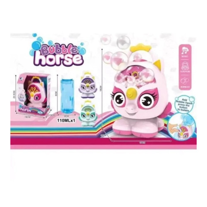 Masina de sapun Trifox, jucarie interactiva copii, unicorni