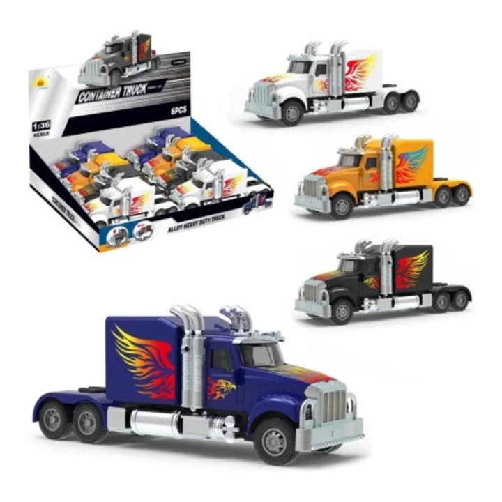 Masinuta metalica Trifox cu lumini si sunete, set, multicolor