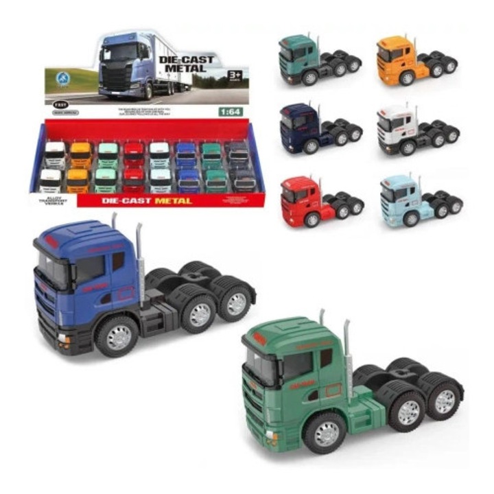 Camion metalic die-cast Trifox, 1:64, diverse culori, 8,5cm, set disponibil