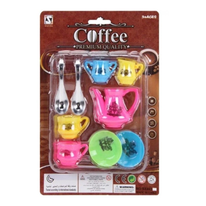 Set de Cafea/Ceai Trifox, 8 piese, multicolor, 16x25x4cm