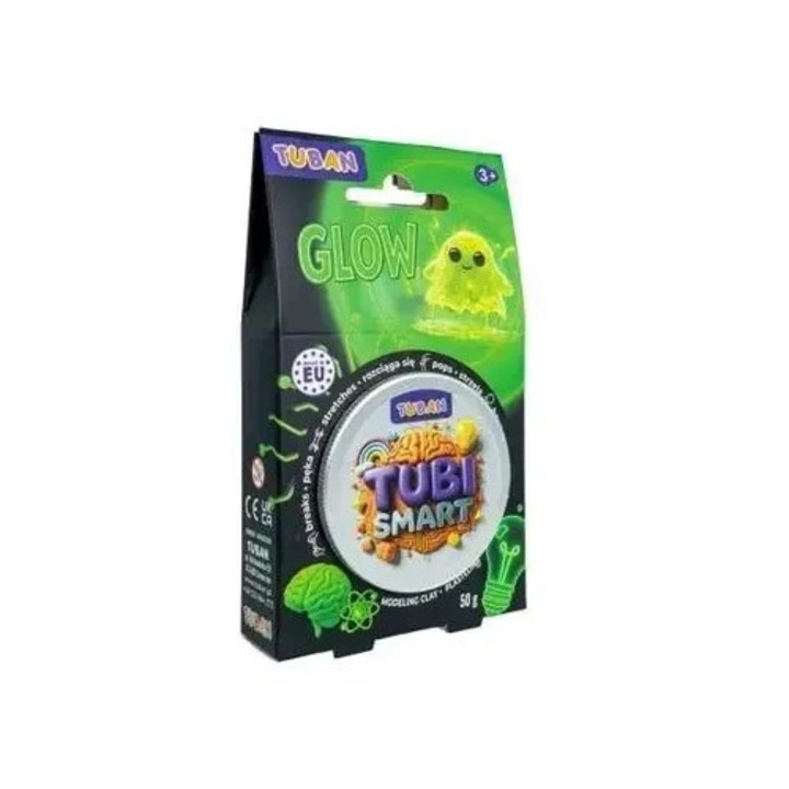 Plastilina Tuban Glow, 50g, straluceste in intuneric