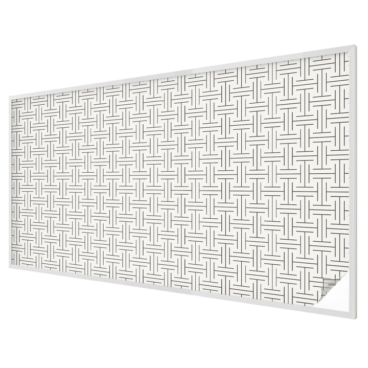 Folie geam vitraliu, Tulup, Impletitura minimalista eleganta, Intimitate pentru Geamuri si Ferestre, 200x116 cm, Ideal Pentru Decor Interior, 010450850060000033427