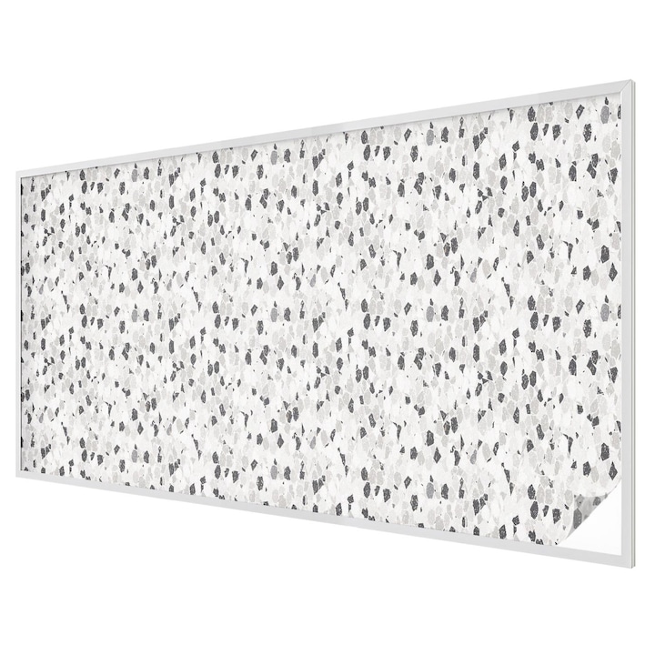 Folie geam vitraliu, Tulup, Minimalism mozaic alb-negru, Intimitate pentru Geamuri si Ferestre, 200x116 cm, Ideal Pentru Decor Interior, 010450850060000033534