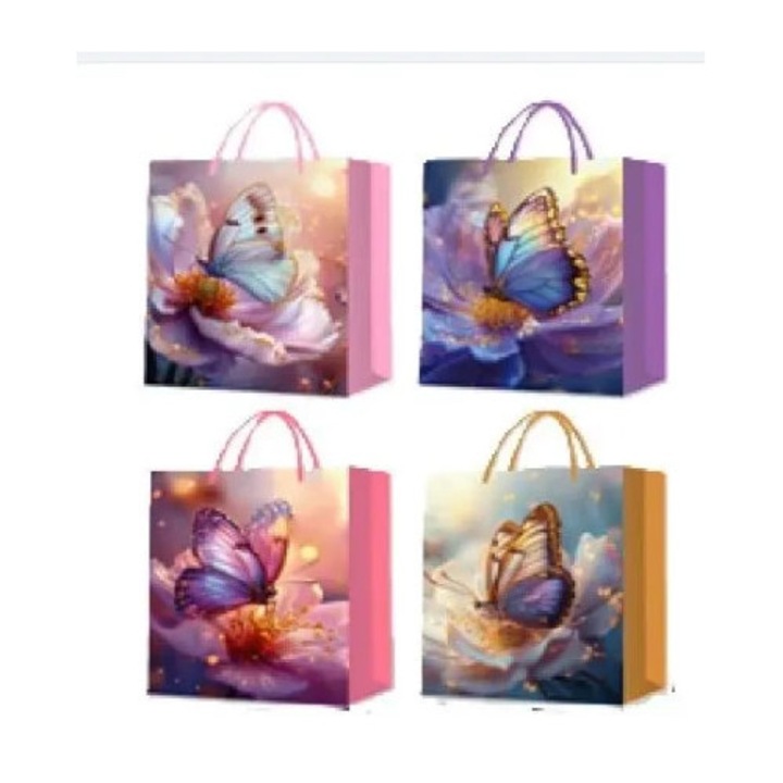 Toreba cadou S Motyle mix, 23x18x10cm