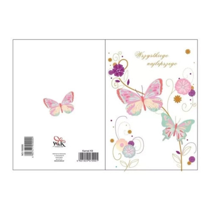 Felicitare, W&K, mix 5 modele, 12x17cm