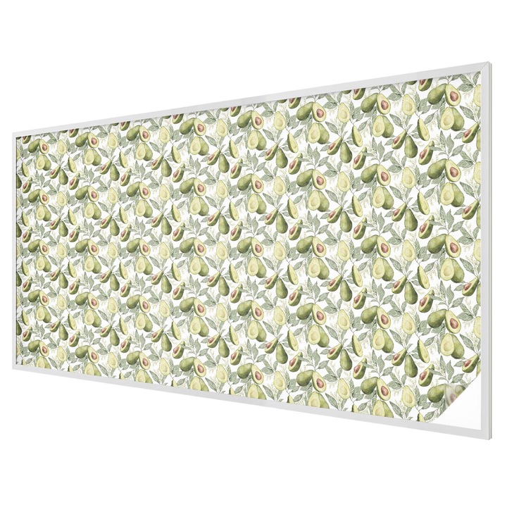 Folie Decorativa, Tulup, Model delicat de avocado, Autoadeziva cu Efect de Vitraliu, 200x116 cm, Ideal Pentru Decor Interior, 010450850060000284279