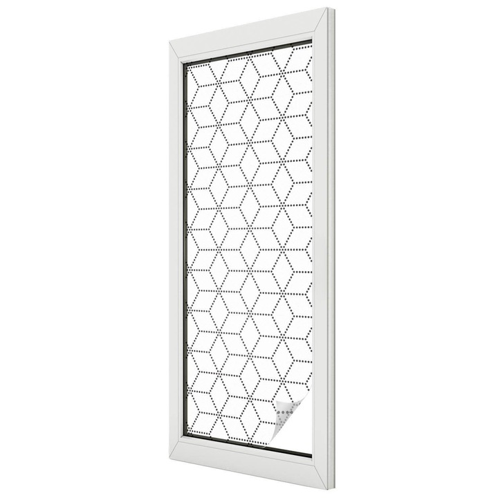 Autocolant Pentru Geam si Folie Decorativa Autoadeziva, Tulup, Puncte geometrice in forma de romb, Vitraliu Autoadeziv, 50x146 cm, Ideal Pentru Decor Interior, 010450850070000011746