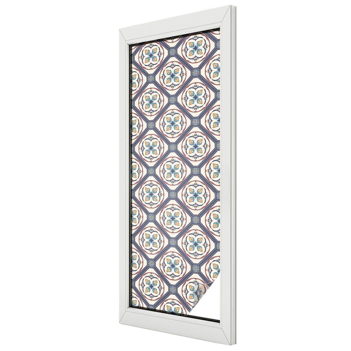 Autocolant Folie Autoadeziva Decorativa, Tulup, Placi geometrice clasice, Ideal Pentru Ferestre si Geamuri Interioare, 50x146 cm, Ideal Pentru Decor Interior, 010450850070000013163