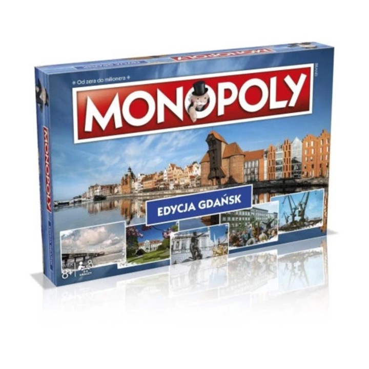 Monopoly Gdansk társasjáték, Winning Moves, 2-6 játékos, többszínű