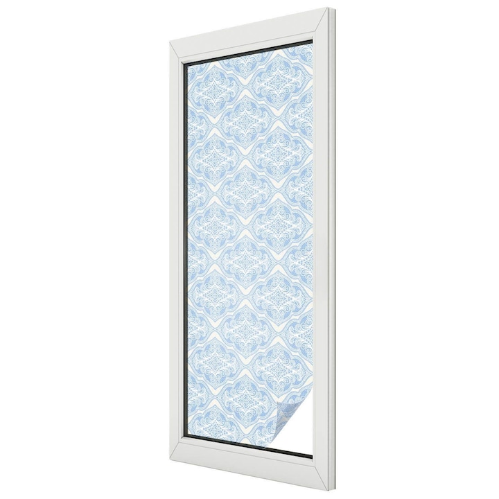 Autocolant Folie Autoadeziva Decorativa, Tulup, Motive ornamentale, model clasic, eleganta, Ideal Pentru Ferestre si Geamuri Interioare, 50x146 cm, Ideal Pentru Decor Interior, 010450850070000288859