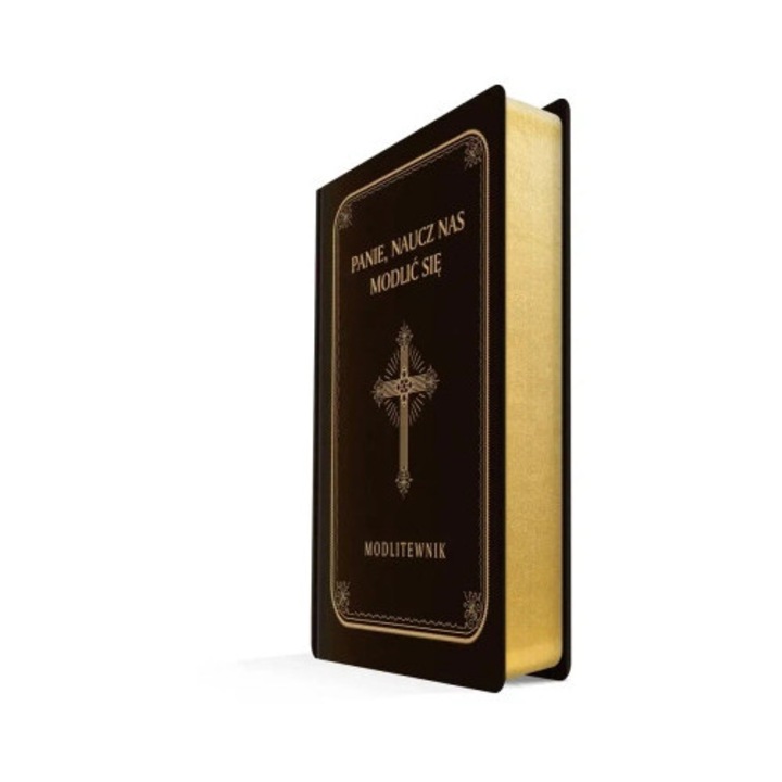 Panie, naucz nas modlic se, Wydawnictwo Diecezjalne Sandomierz, modlitewnik, mari litere, negru, margini aurite
