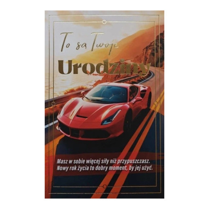 Felicitare de aniversare Yeku cu cifre interschimbabile, 20x15cm