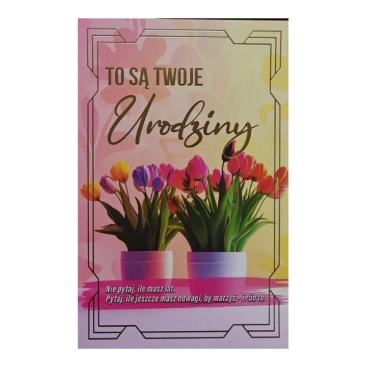 Felicitare de aniversare Yeku cu cifre interschimbabile, 20x15cm