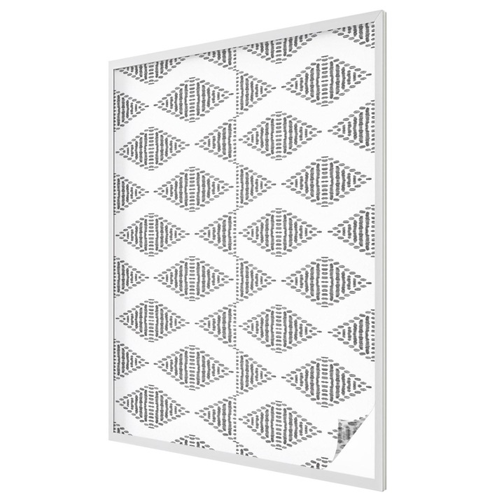 Folie geam vitraliu, Tulup, Simetria moderna a diamantului, Intimitate pentru Geamuri si Ferestre, 100x146 cm, Ideal Pentru Decor Interior, 010450850080000020261