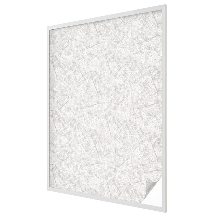 Ablak matrica ólomüveg, Tulup, Fa textúra, Fehér, 100x146 cm, Dekorációs Ablakfólia, Megfelelő méret ablakokhoz vagy világos felületekhez, 010450850080000033386