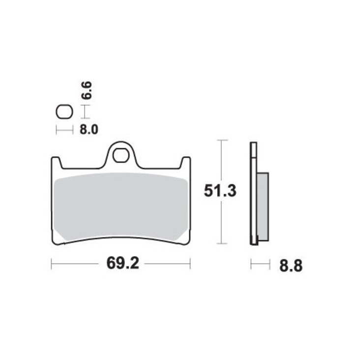 Frane bicicleta, SBS, KLOCKI HAMULCOWE KH252/KH380, sinter, culoare aurie