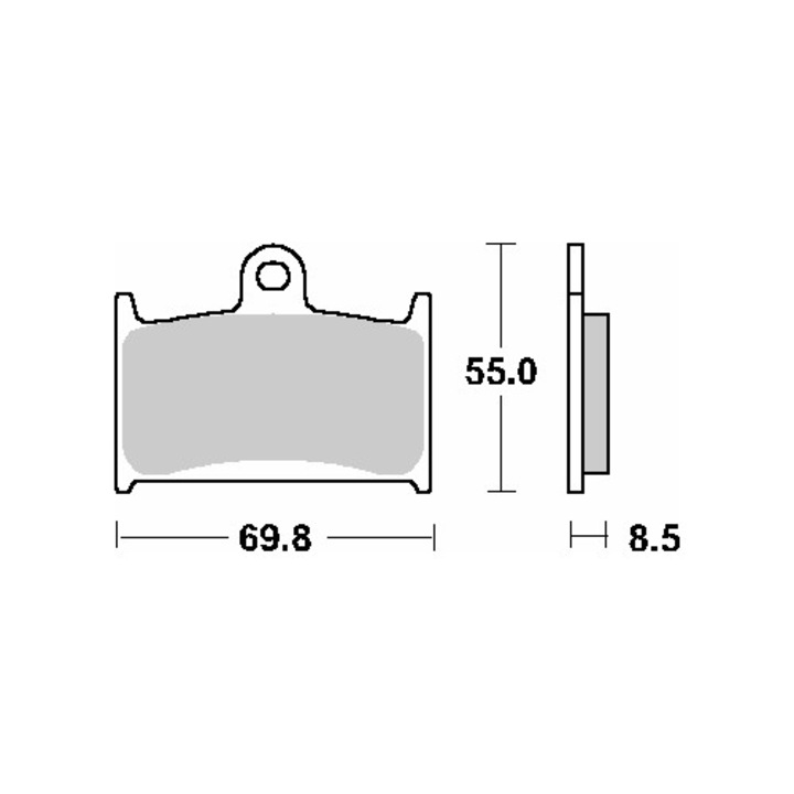 Спирачни накладки, SBS, KLOCKI HAMULCOWE KH145/KH236, синтеровани, златен цвят