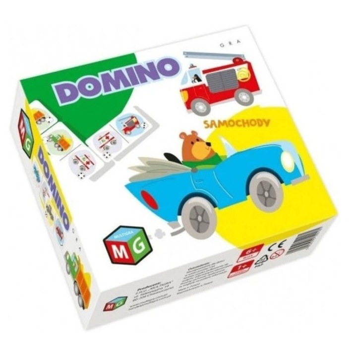 Domino masini, 3 forme de joc, multicolor