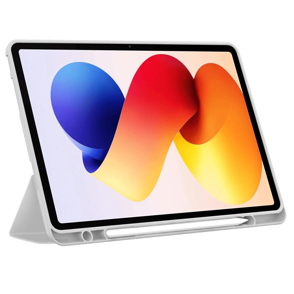 Husa pentru Xiaomi Redmi Pad 2 Pro Soft Shell Light & Slim cu functie wake-up/sleep si compartiment pentru stylus, tip stand - gri