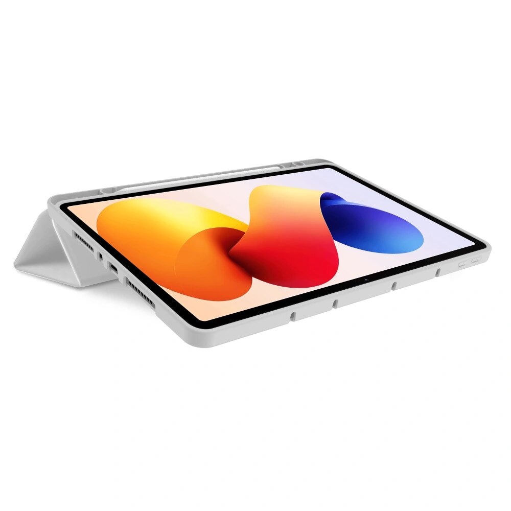 Husa pentru Xiaomi Redmi Pad 2 Pro Soft Shell Light & Slim cu functie wake-up/sleep si compartiment pentru stylus, tip stand - gri