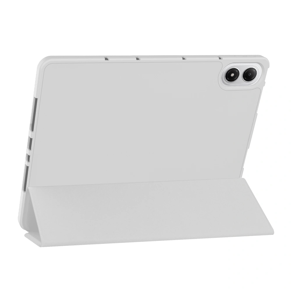 Husa pentru Xiaomi Redmi Pad 2 Pro Soft Shell Light & Slim cu functie wake-up/sleep si compartiment pentru stylus, tip stand - gri