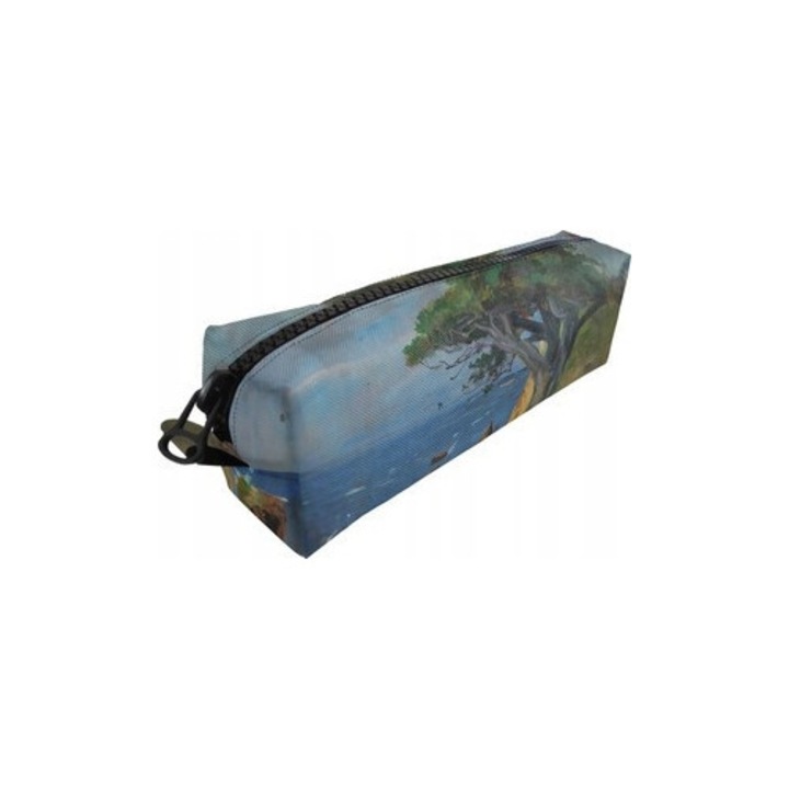 Etui de creion Szyjemy sztukę Pejzaz Monterey, personalizabil, impermeabil, 19x5x6 cm