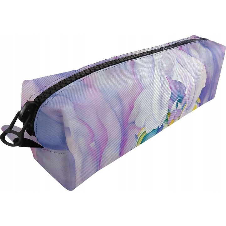 Pencil case Szyjemy sztukę, Irysuri Georgia O'Keeffe, personalizat, impermeabil, 19x5x6cm
