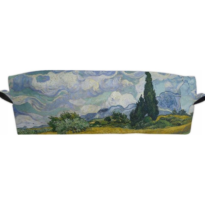Etui Szyjemy sztukę Pochodzenie pszenicy Van Gogh personalizabil, impermeabil, 19x5x6cm