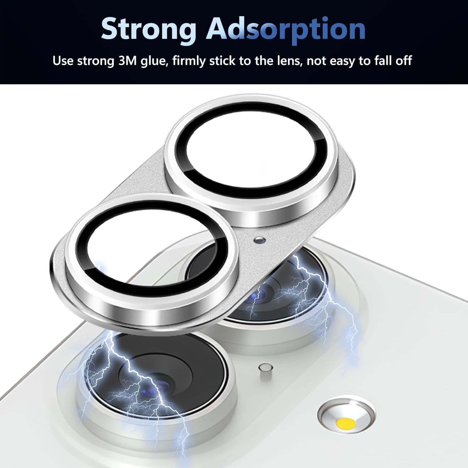 Folie Protectie Camera compatibila cu iPhone 17, Omelivon, Full Cover, Protectie Profesionala, Sticla temperata 9H, Ultra HD, Anti Amprente, Anti Zgarieturi, Anti Socuri, Argintiu