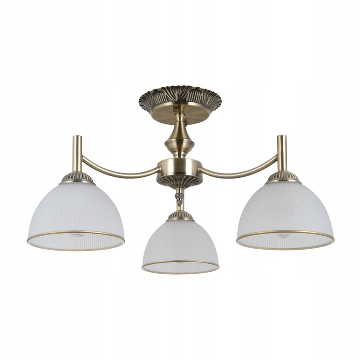 Lustra Italux FENER, design modern, alama si abajur alb opal, 52x28cm