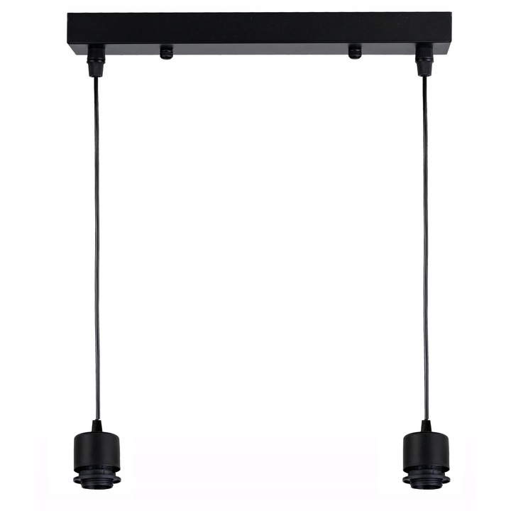 Bază lampă suspendată, Led-one, metal, 2x E27, lungime cablu ajustabilă 100cm, stil loft