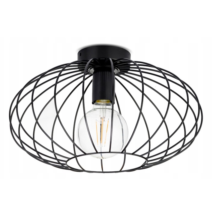 Lámpa Elipsa, Led-one, Fém Fekete, 35cm, E27, 1 Izzó