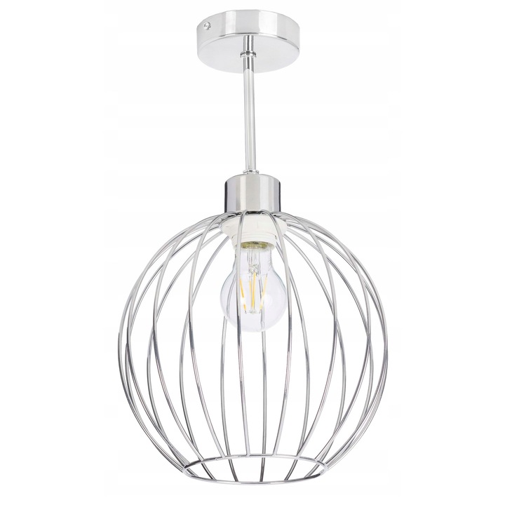 Lustru LED-ONE Druti Kula XL, crom, 1 sursa de lumina E27, 40x23x20cm