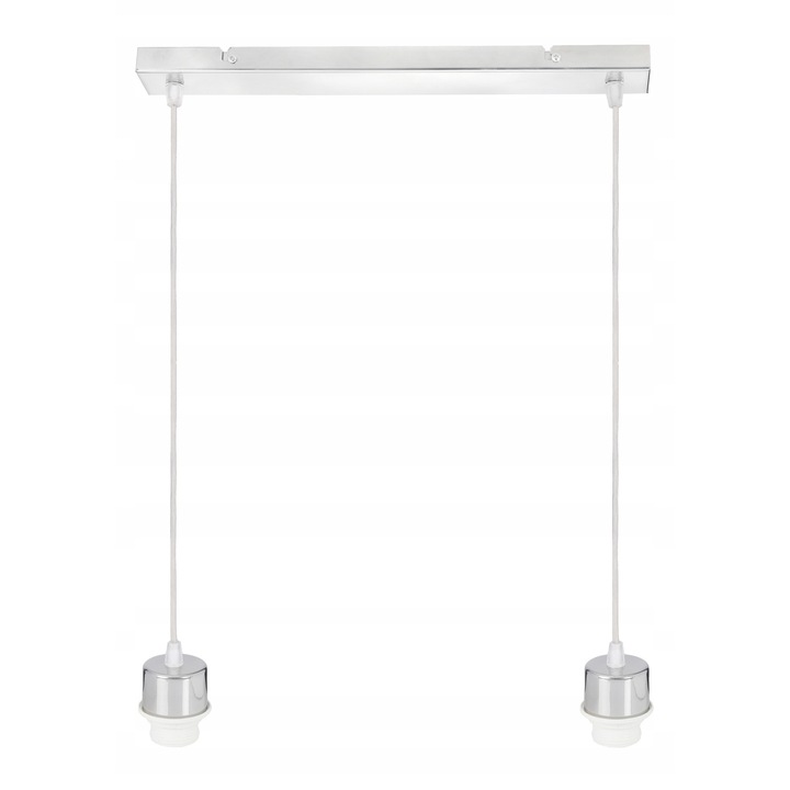 Baza lampa suspendată, Led-one, metal cromat, 2x E27, lungime ajustabilă 100cm, stil modern