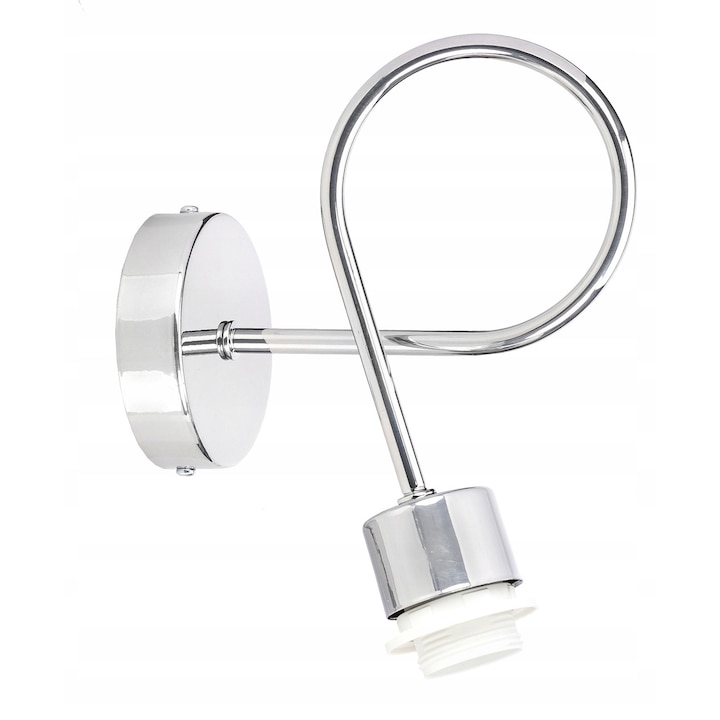 Bază lampă plafon Led-one, crom, 20x10cm, soclu E27