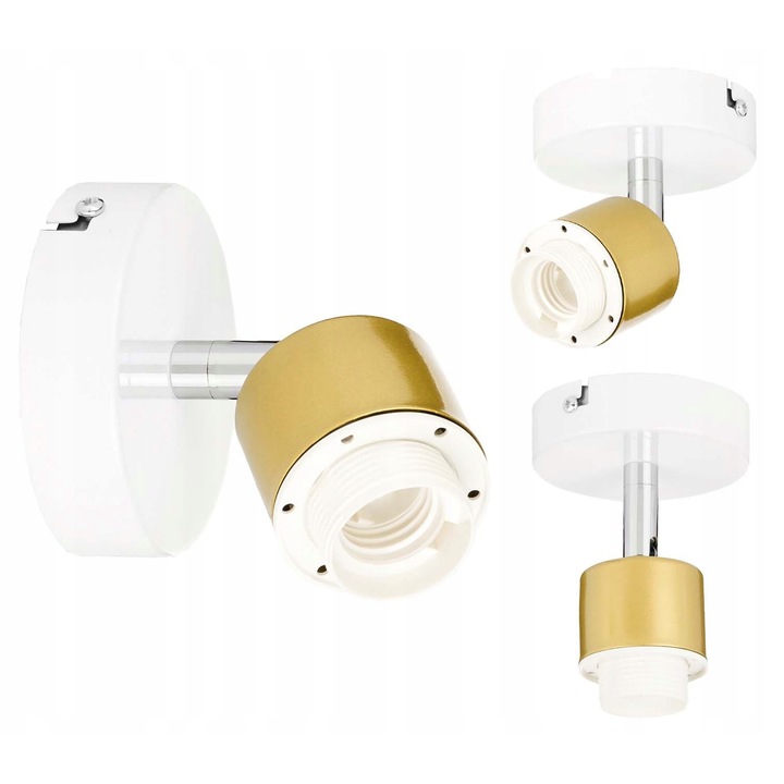 Bază lampa plafon kinkiet Led-one, stil loft, metal, reglabil, 14x10cm